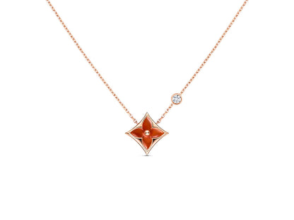 ¡®Lume Jewels¡¯STAR NECKLACE PINK GOLD 1 DIAMOND