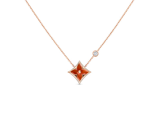 ¡®Lume Jewels¡¯STAR NECKLACE PINK GOLD 1 DIAMOND