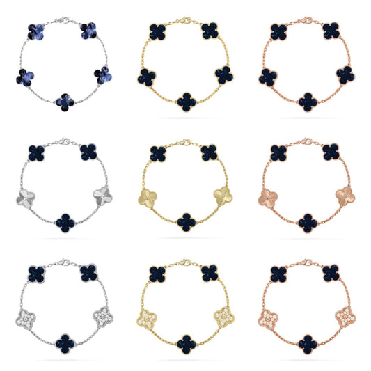 [Lume Jewels]New CLOVER 5 MOTIF PIETERSITE BRACELET COLLECTION
