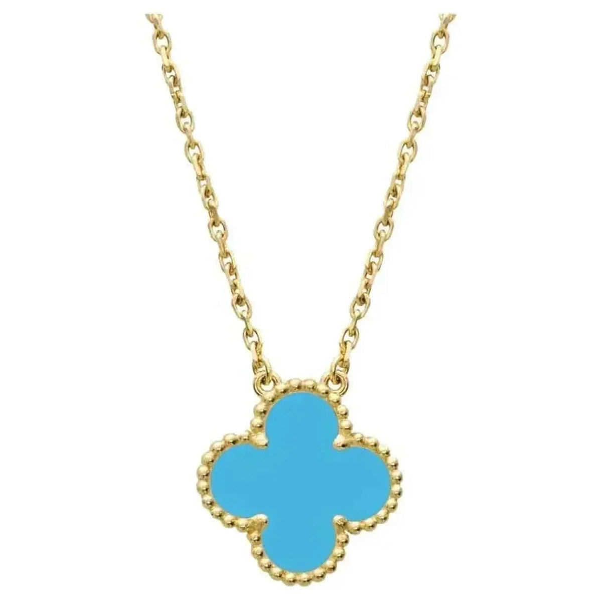 ¡®Lume Jewels¡¯CLOVER 15MM VINTAGE TURQUOISE NECKLACE