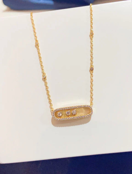 [Lume Jewels] MK MOVE FULL DIAMOND NECKLACE