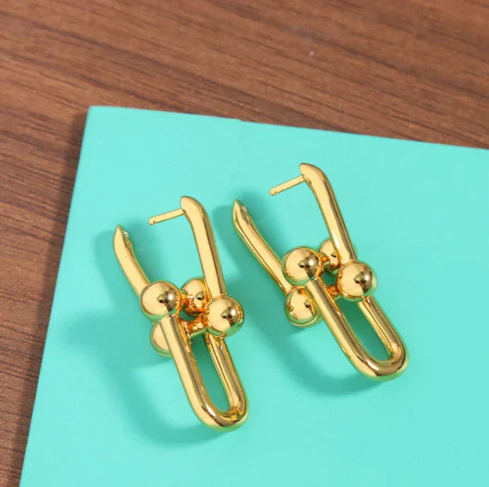 [Lume Jewels]TF HORSESHOE BUCKLE EARRINGS