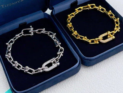 [Lume Jewels] TF HORSESHOE BUCKLE DIAMOND BRACELET