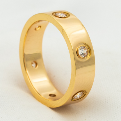 ¡®Lume Jewels¡¯LOVE RING 5.5MM 6 DIAMONDS PINK GOLD