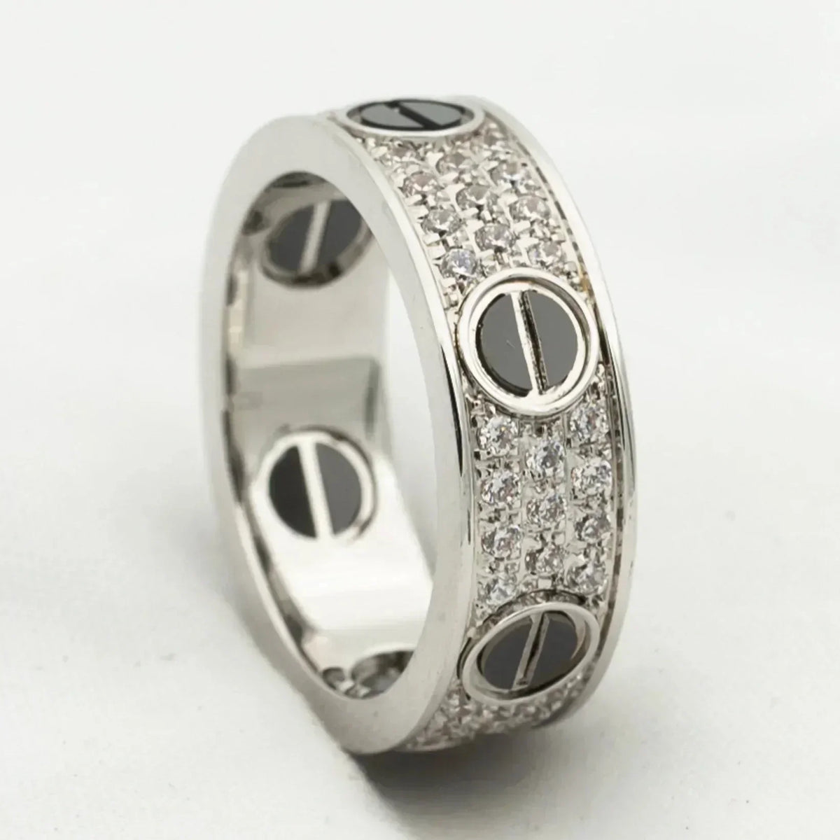 ¡®Lume Jewels¡¯LOVE RING 5.5MM DIAMONDS PAVED CERAMIC