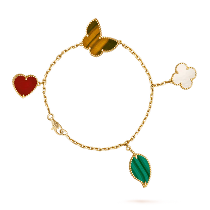 ¡®Lume Jewels¡¯LUCKY SPRING 5 MOTIF GOLD BRACELET