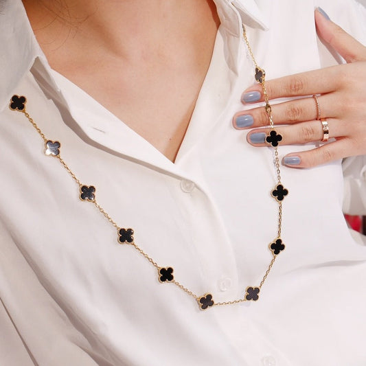 ¡®Lume Jewels¡¯CLOVER 20 MOTIFS ONYX ROSE GOLD