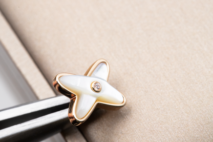 ¡®Lume Jewels¡¯JEUX DE WHITE MOP PINK GOLD DIAMOND EARRINGS