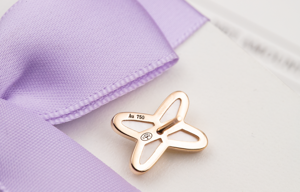 ¡®Lume Jewels¡¯JEUX DE WHITE MOP PINK GOLD DIAMOND EARRINGS