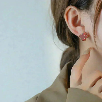 ¡®Lume Jewels¡¯CLOVER MEDIUM 1 MOTIFS CARNELIAN  EARRINGS