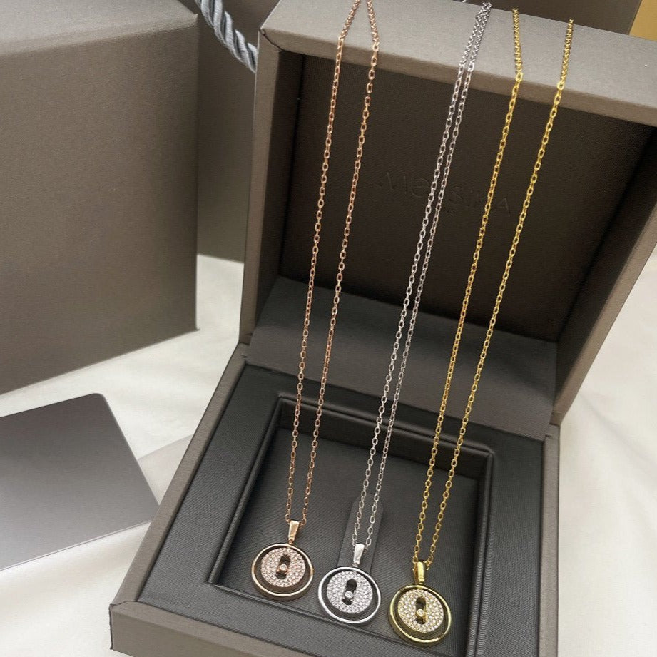 [Lume Jewels]LUCKY MOVER PM PAVED NECKLACE