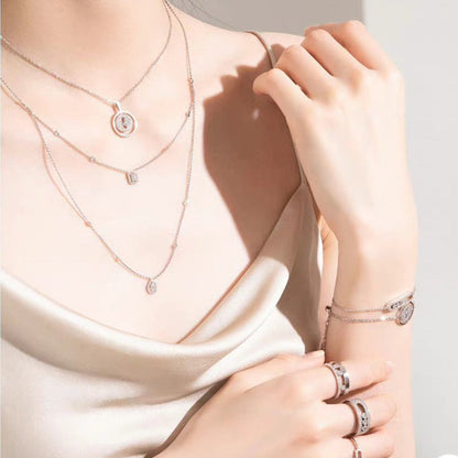 [Lume Jewels]LUCKY MOVER PM PAVED NECKLACE