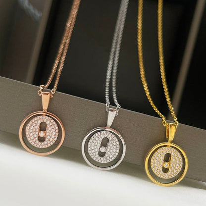 [Lume Jewels]LUCKY MOVER PM PAVED NECKLACE