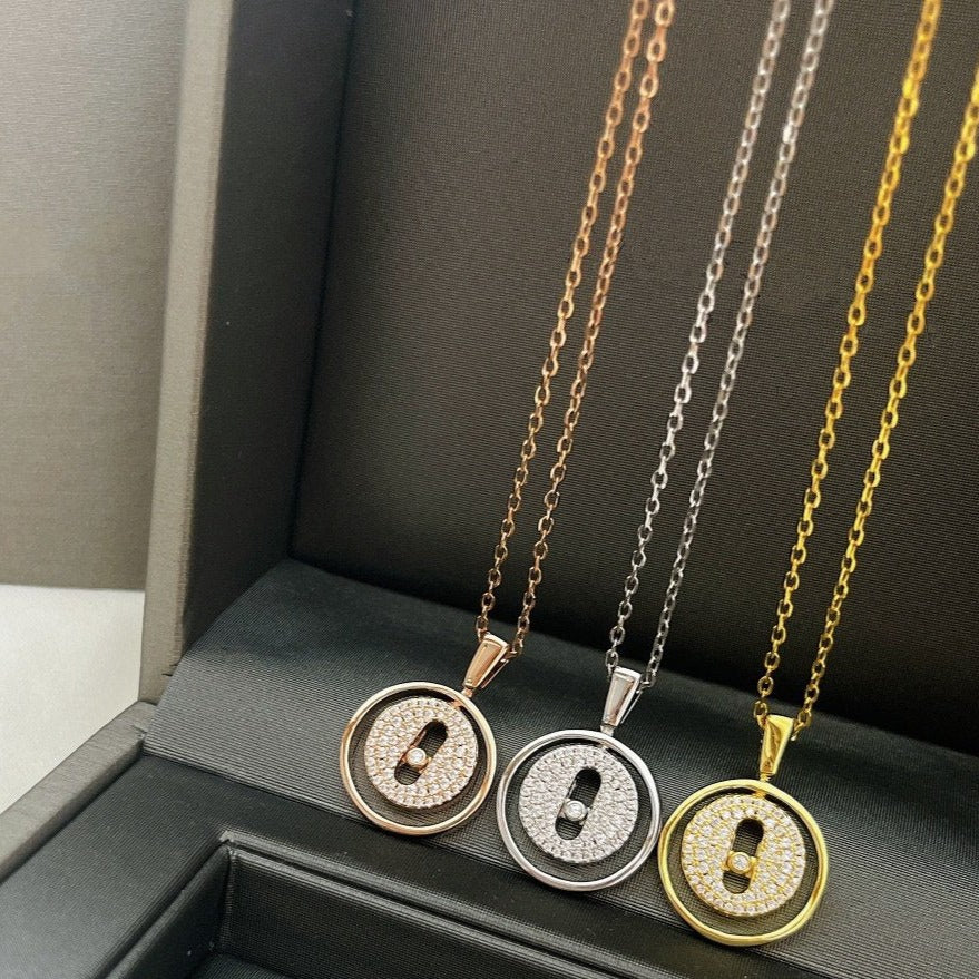 [Lume Jewels]LUCKY MOVER PM PAVED NECKLACE
