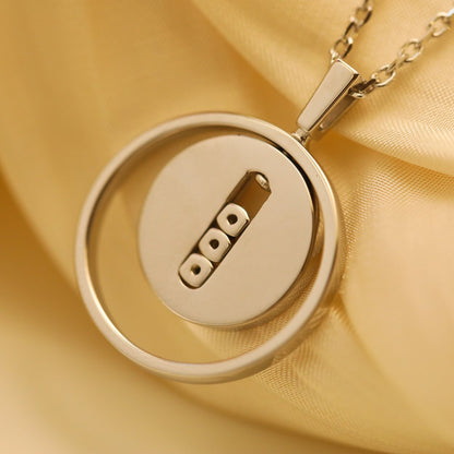 [Lume Jewels]LUCKY MOVE MM SILVER DIAMOND NECKLACE