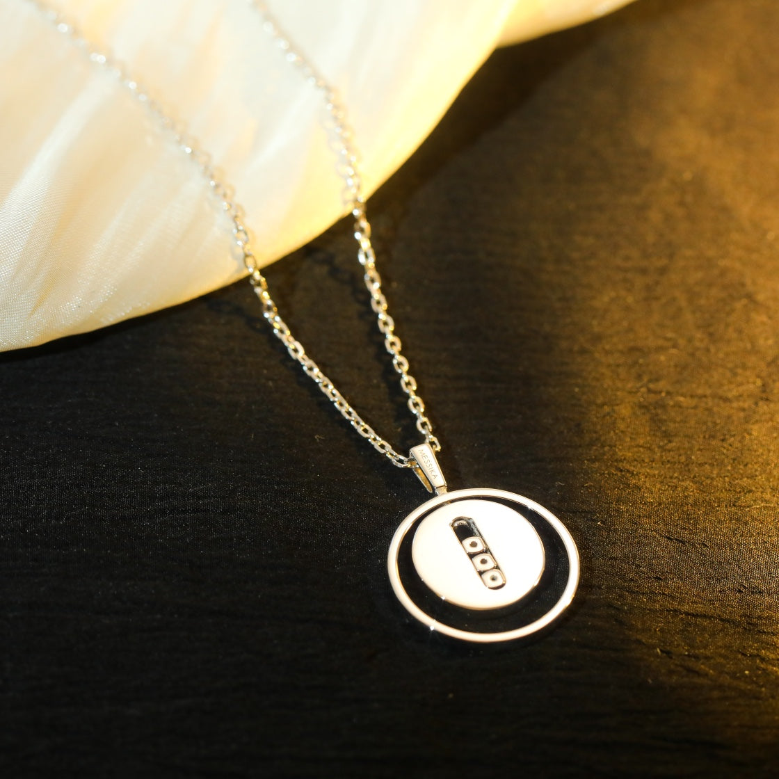 [Lume Jewels]LUCKY MOVE MM SILVER DIAMOND NECKLACE