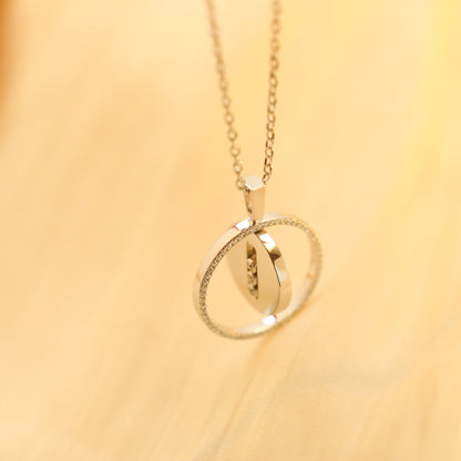 [Lume Jewels]LUCKY MOVE MM SILVER DIAMOND NECKLACE