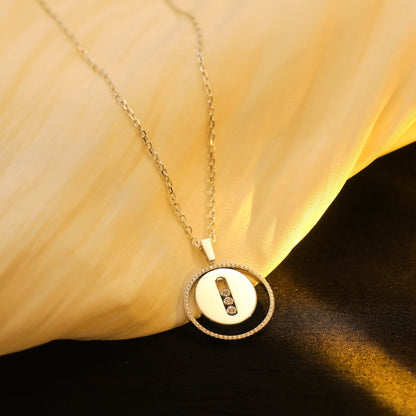 [Lume Jewels]LUCKY MOVE MM SILVER DIAMOND NECKLACE