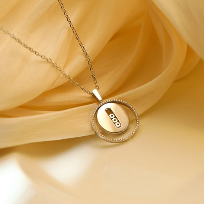 [Lume Jewels]LUCKY MOVE MM SILVER DIAMOND NECKLACE