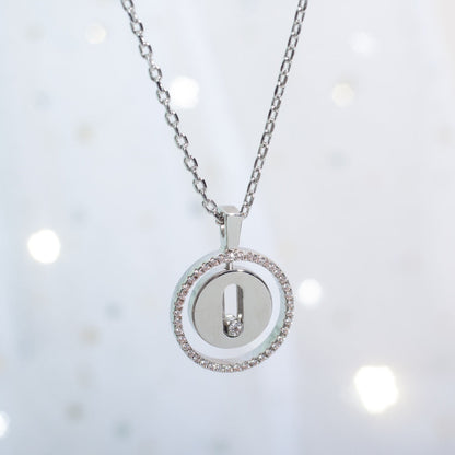 [Lume Jewels]LUCKY MOVE PM NECKLACE SILVER DIAMOND