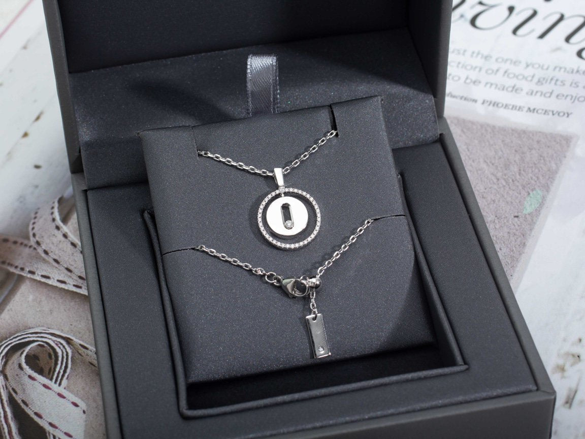[Lume Jewels]LUCKY MOVE PM NECKLACE SILVER DIAMOND