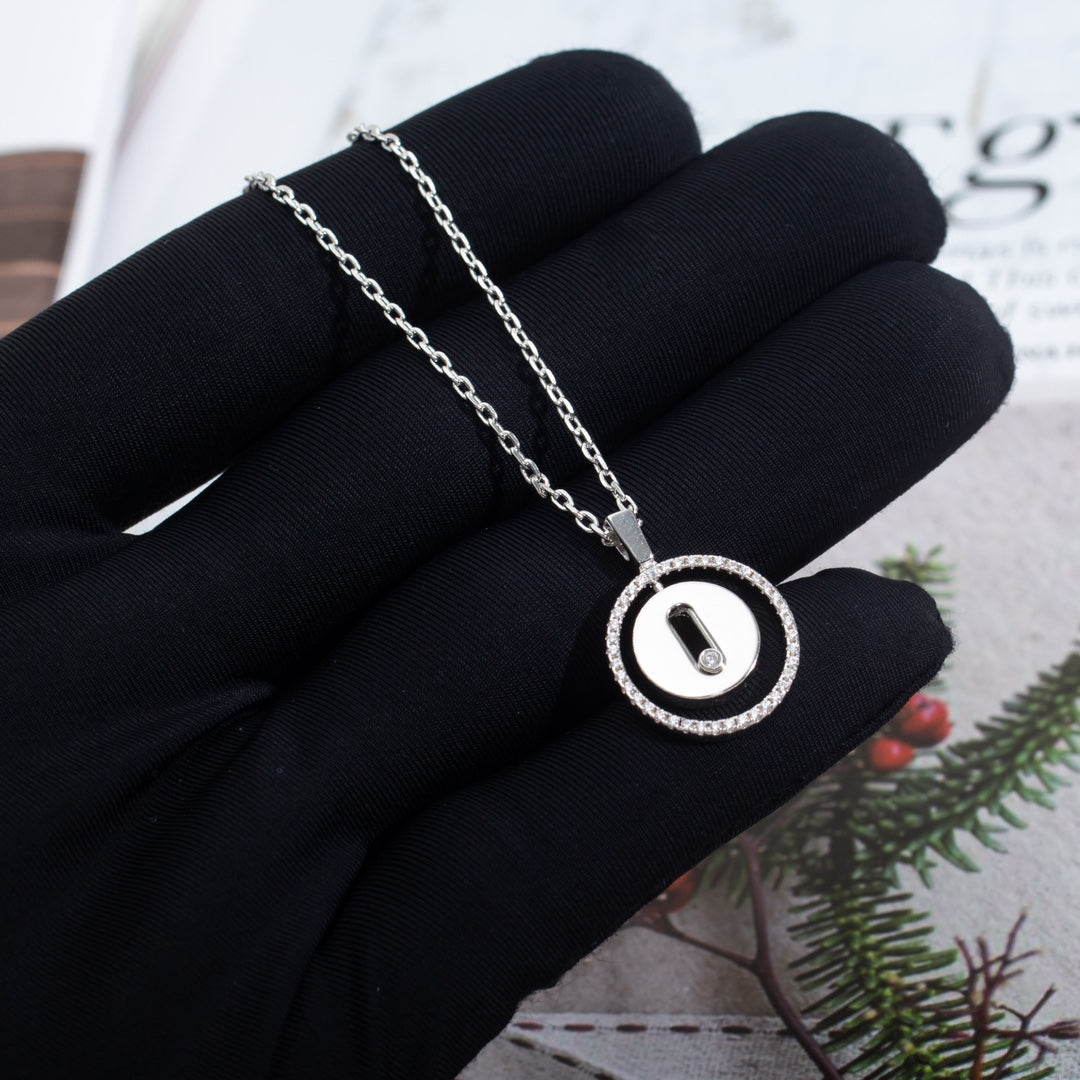 [Lume Jewels]LUCKY MOVE PM NECKLACE SILVER DIAMOND
