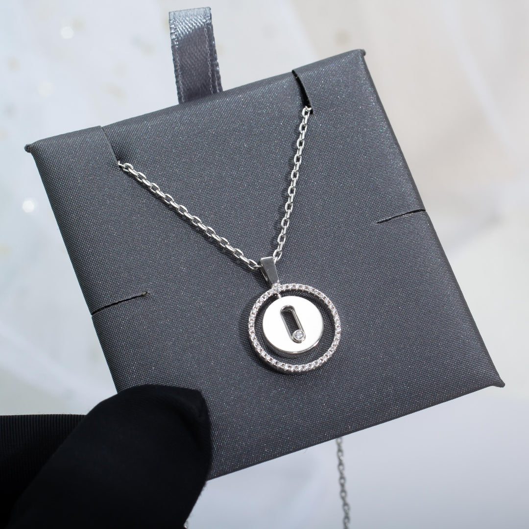 [Lume Jewels]LUCKY MOVE PM NECKLACE SILVER DIAMOND
