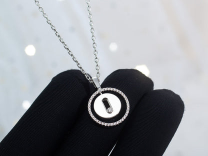 [Lume Jewels]LUCKY MOVE PM NECKLACE SILVER DIAMOND