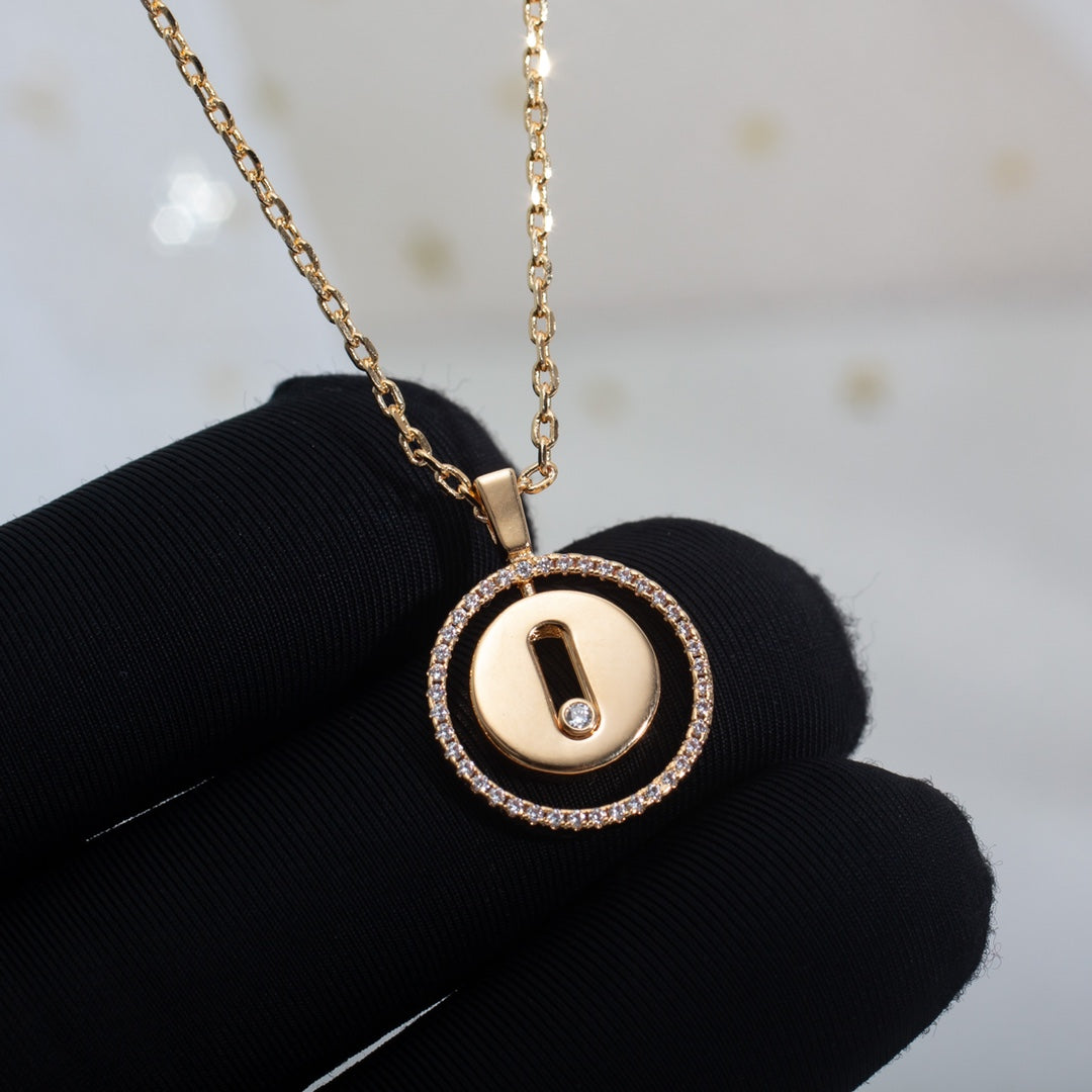 [Lume Jewels]LUCKY MOVE PM NECKLACE PINK GOLD DIAMOND