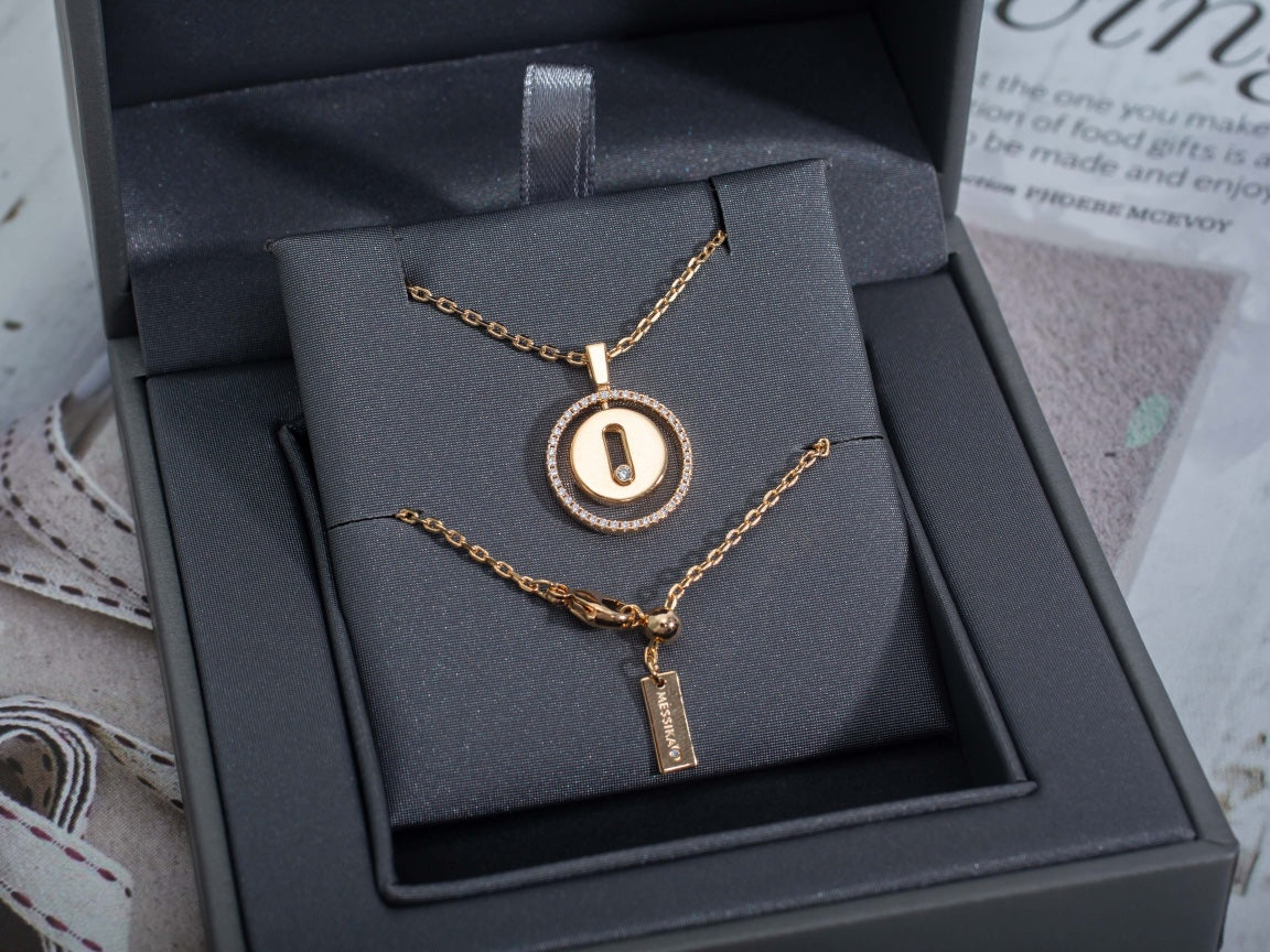 [Lume Jewels]LUCKY MOVE PM NECKLACE PINK GOLD DIAMOND
