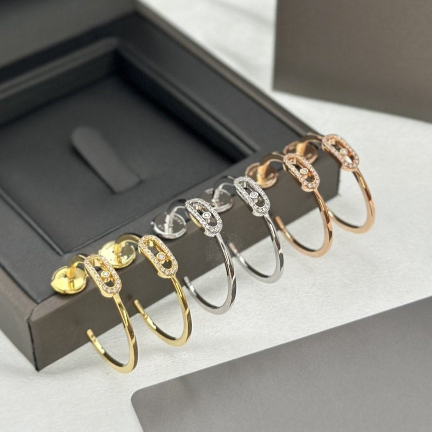 [Lume Jewels]CREOLES MOVE UNO PM DIAMOND EARRINGS