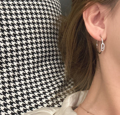 [Lume Jewels]CREOLES MOVE UNO PM DIAMOND EARRINGS