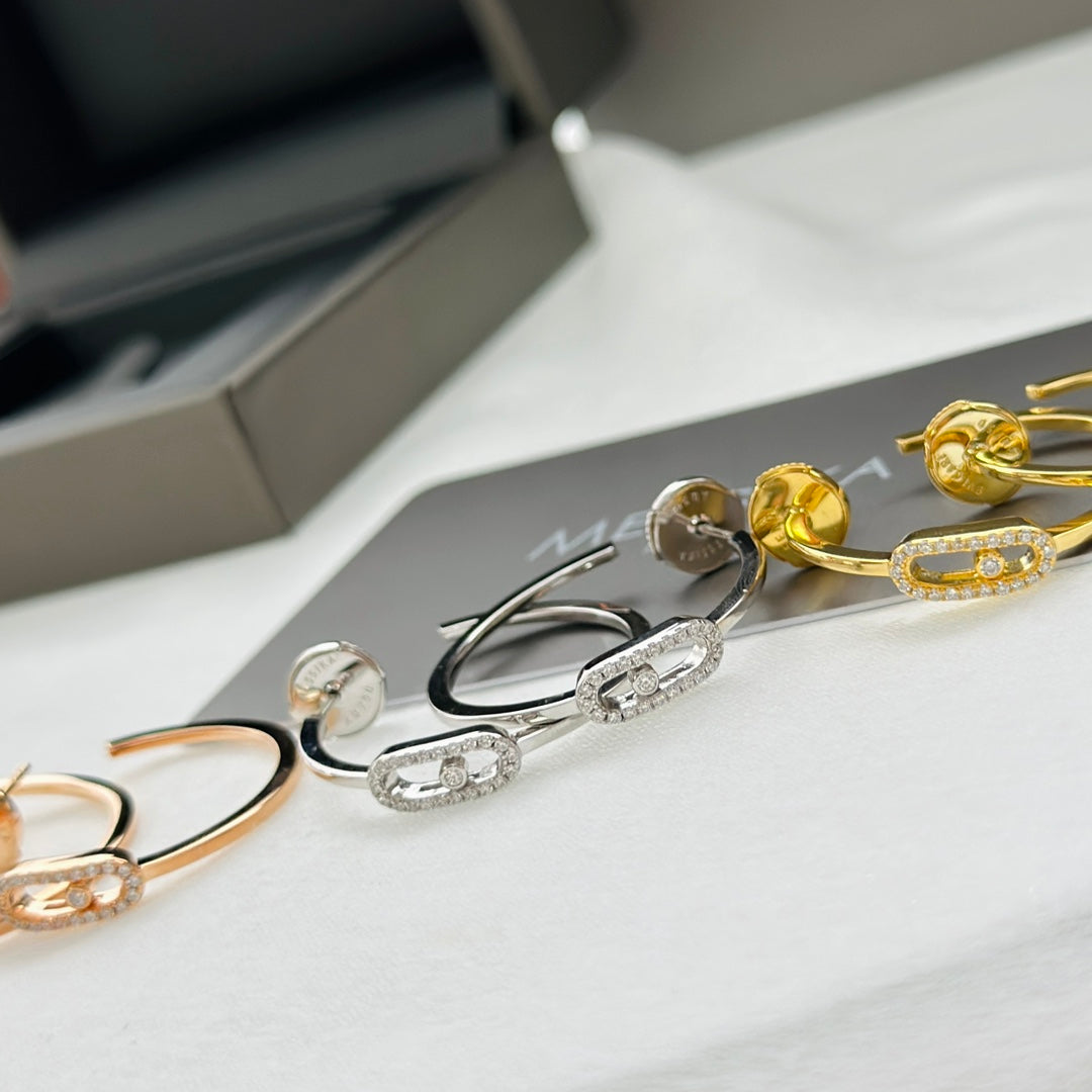 [Lume Jewels]CREOLES MOVE UNO PM DIAMOND EARRINGS