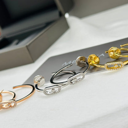 [Lume Jewels]CREOLES MOVE UNO PM DIAMOND EARRINGS