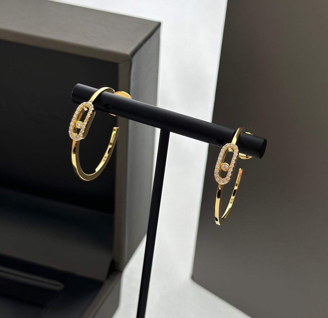[Lume Jewels]CREOLES MOVE UNO PM DIAMOND EARRINGS
