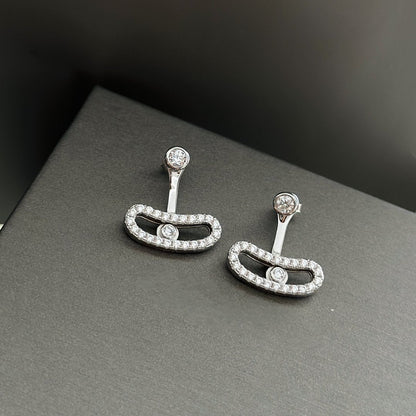 [Lume Jewels]MOVE UNO SILVER DIAMOND EARRINGS