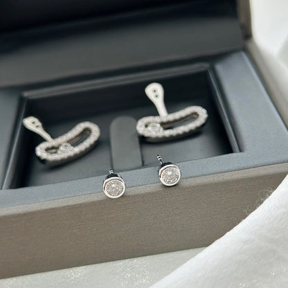 [Lume Jewels]MOVE UNO SILVER DIAMOND EARRINGS
