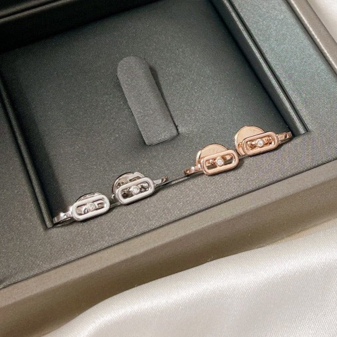 [Lume Jewels]CREOLES MOVE UNO MINI 1 DIAMOND EARRINGS
