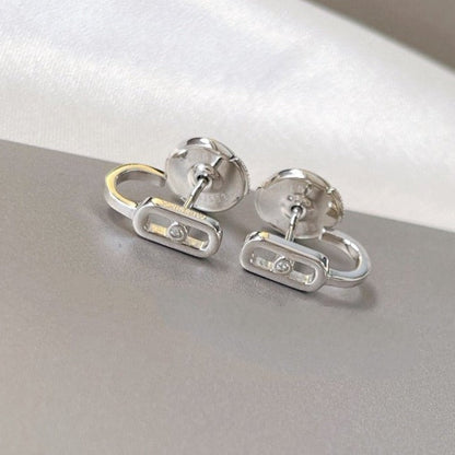 [Lume Jewels]CREOLES MOVE UNO MINI 1 DIAMOND EARRINGS