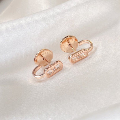[Lume Jewels]CREOLES MOVE UNO MINI 1 DIAMOND EARRINGS