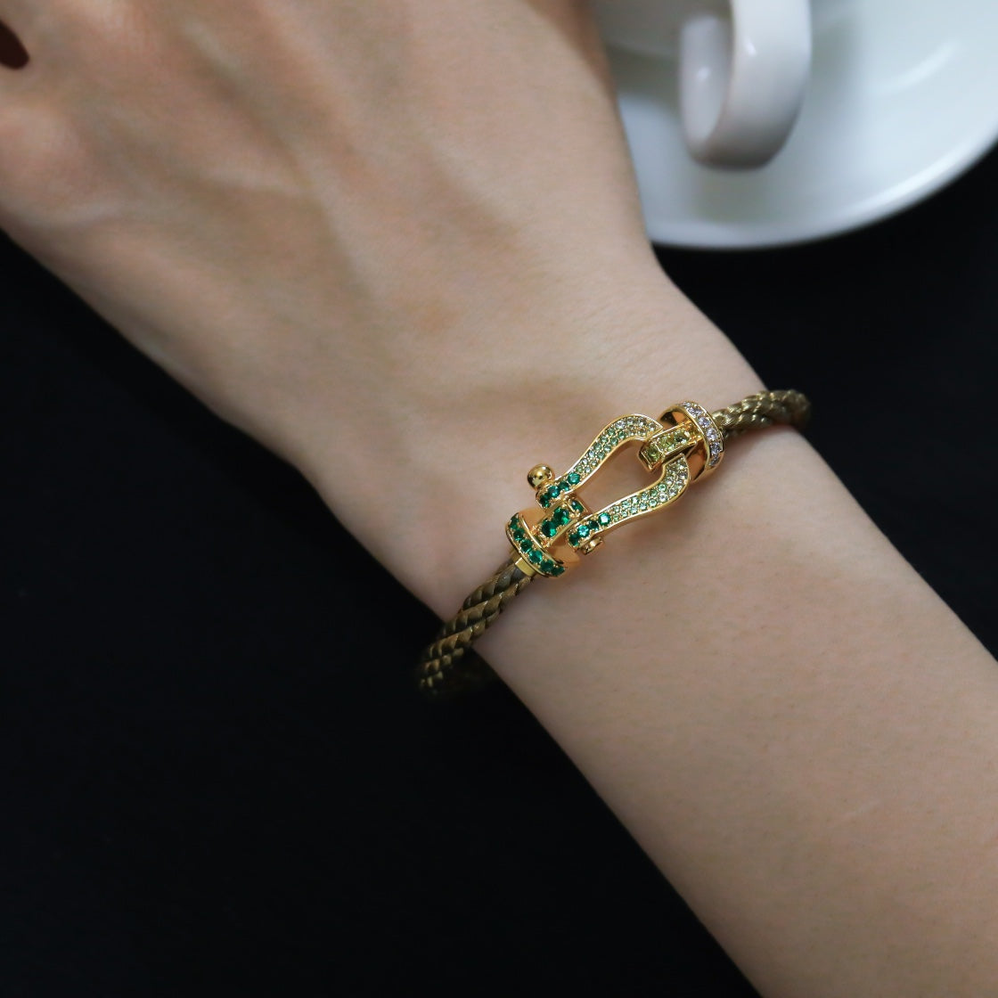 ¡®Lume Jewels¡¯FORCE 10 GOLD GREEN DIAMOND PAVED