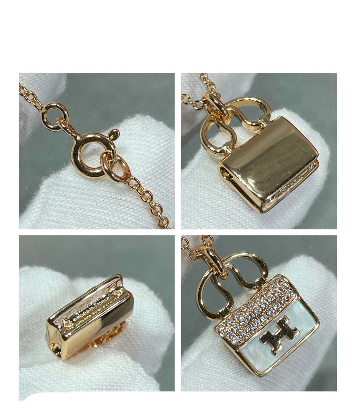 ¡®Lume Jewels¡¯H CIRCE MOISSANITE PENDANT NECKLACE GOLD