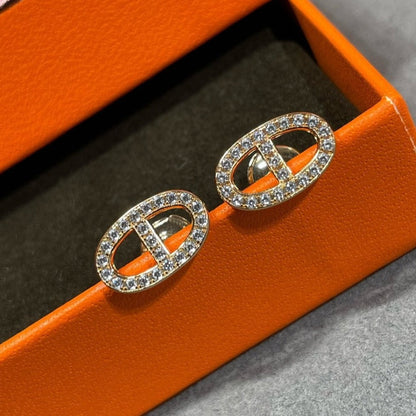 ¡®Lume Jewels¡¯HM FULL DIAMOND PIG NOSE STUD EARRINGS