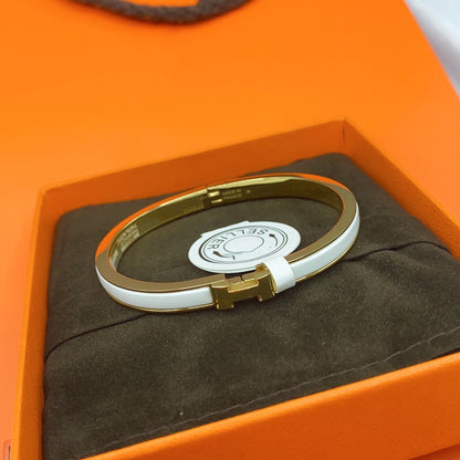 ¡®Lume Jewels¡¯CLASSIC HM CLIC WHITE 8MM ENAMEL BRACELET