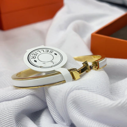 ¡®Lume Jewels¡¯CLASSIC HM CLIC WHITE 8MM ENAMEL BRACELET