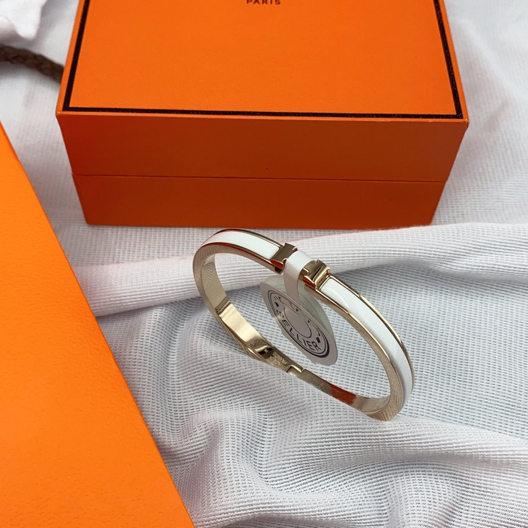 ¡®Lume Jewels¡¯CLASSIC HM CLIC WHITE 8MM ENAMEL BRACELET