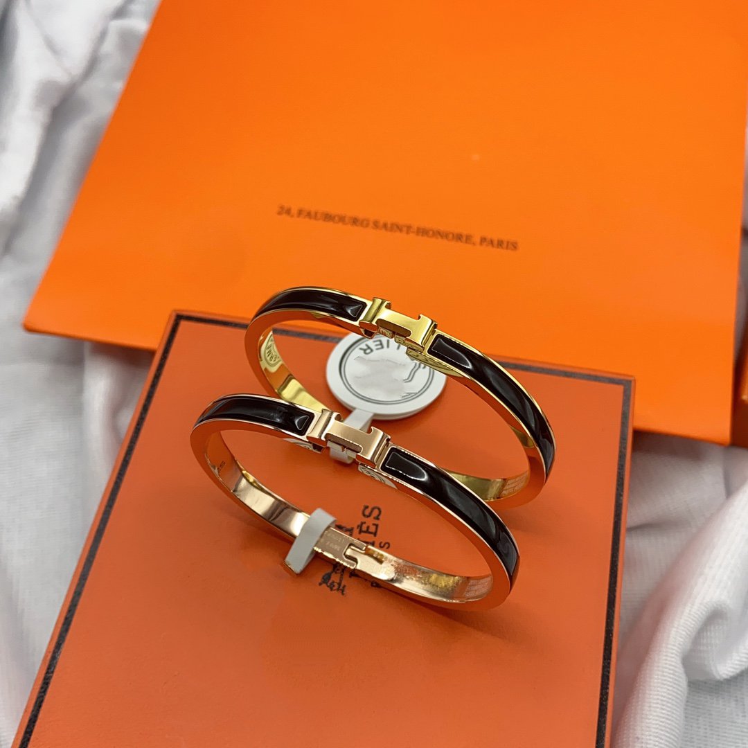 ¡®Lume Jewels¡¯CLASSIC HM CLIC BLACK 8MM ENAMEL BRACELET