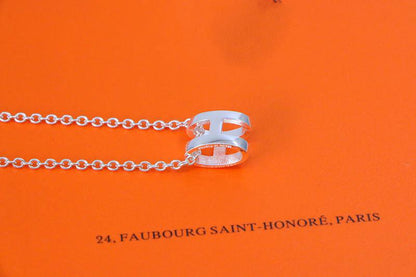 ¡®Lume Jewels¡¯HM NECKLACE H LETTER OVAL SERIES