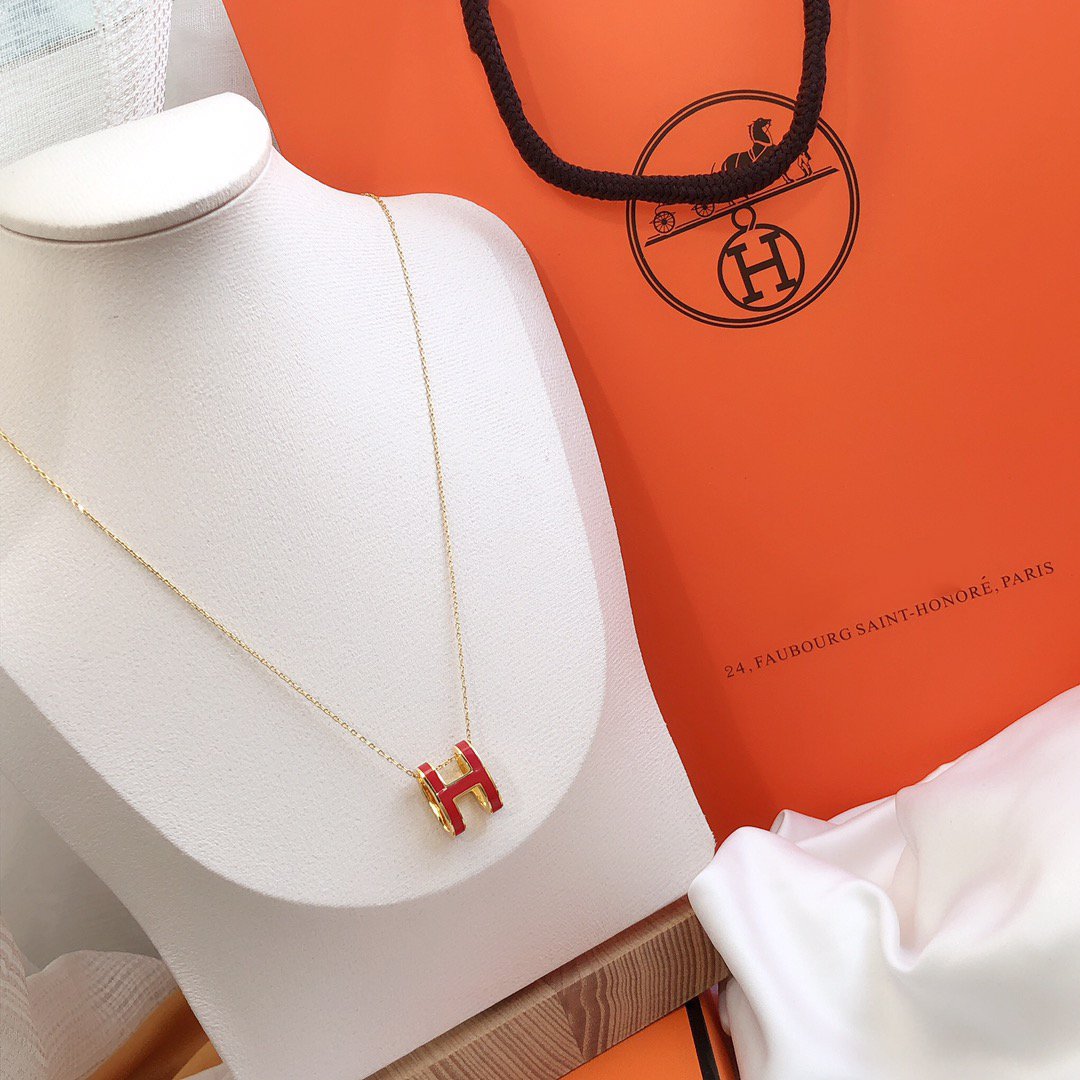 ¡®Lume Jewels¡¯HM CLIC RED ENAMEL GOLD NECKLACE