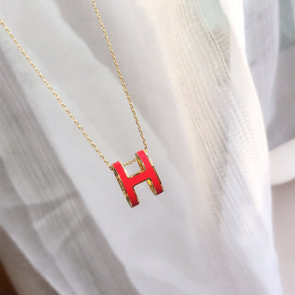 ¡®Lume Jewels¡¯HM CLIC RED ENAMEL GOLD NECKLACE